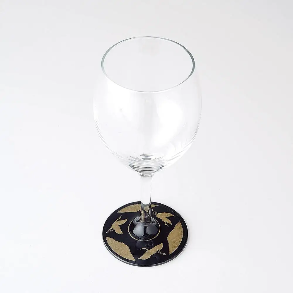 ぬりもん de Verre ワイングラス 万葉鶴 ペア