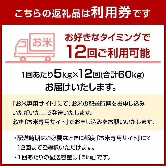 米【特A評価獲得】福岡県産 元気つくし ふるさと納税 らくらくお米便 60kg コース ｜米