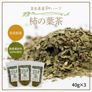 奈良県産柿の葉茶 柿の葉茶 40g × 3袋 国産 健康 健康茶 安心 安全 奈良のうまいもの 茶の術 和ハーブ ハーブ ノンカフェイン ビタミンC 健康志向 飲料 ホット 素朴 飲みやすい 奈良県産 お茶 送料無料