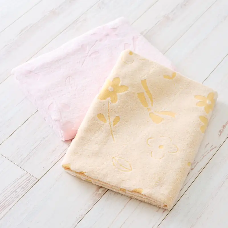 【高島屋選定品】泉州タオル おくるみ２枚（ピンク＆オレンジ）