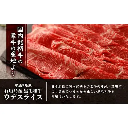 石垣島産 黒毛和牛 ウデスライス 500g×2【合計1kg】 YC-1