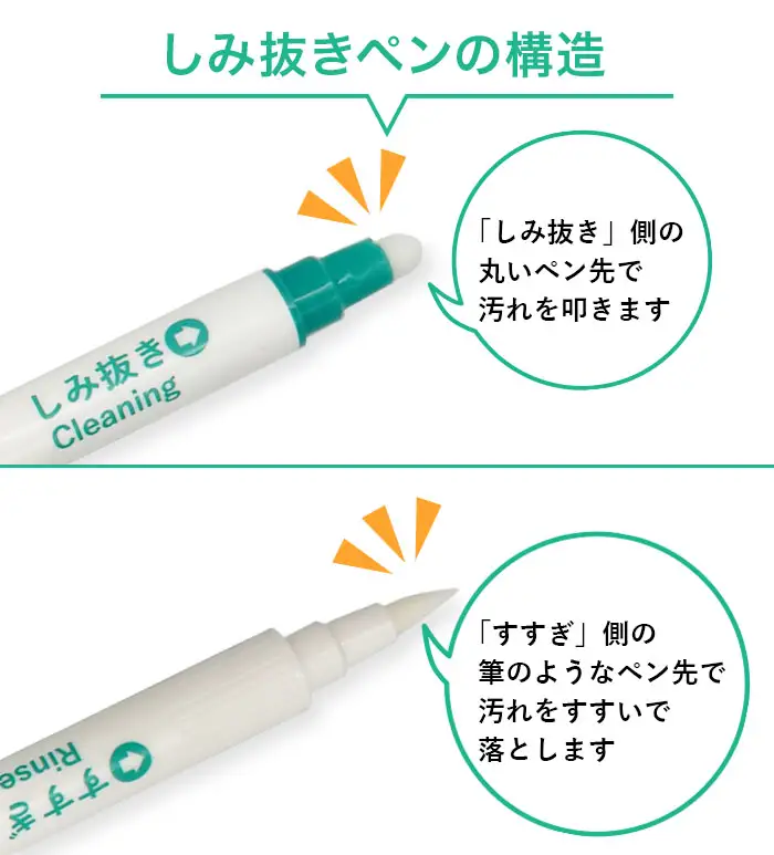 せんたくレスキュー柔軟剤 しみ抜きツインペン 【ご家庭用】 洗剤 J-102