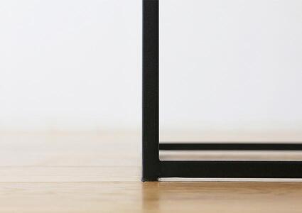 【開梱設置】高野木工 LINIE リニエ コの字テーブル ホワイトオーク｜フレーム：ブラック【10年保証】