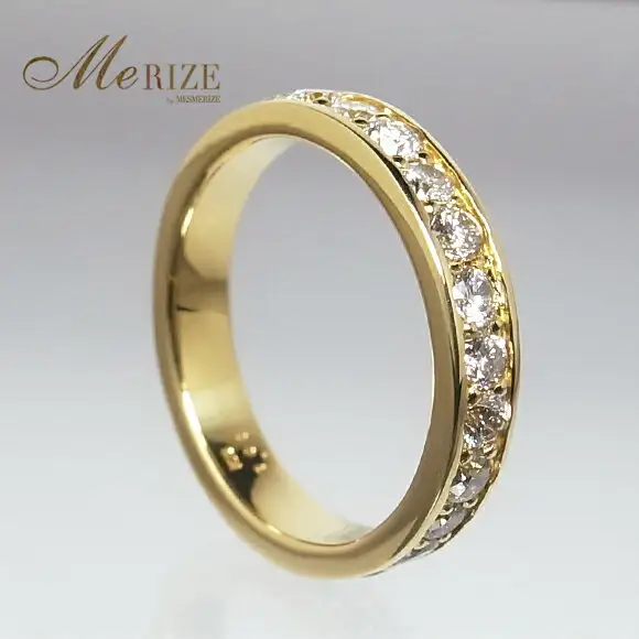 指輪 天然 ダイヤモンド 1.0ct フルエタニティ SIクラス Nadine ナディーヌ【K18 YG】r-170（KRP）R33-1410