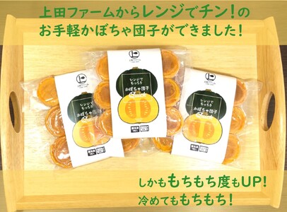苫前町産かぼちゃ使用 上田ファームのかぼちゃ団子Quick 9個入り×3袋 カボチャ だんご 国産 手作り おかず おやつ スイーツ 軽食 冷凍 南瓜 郷土料理 北海道 苫前町 とままえ ued09