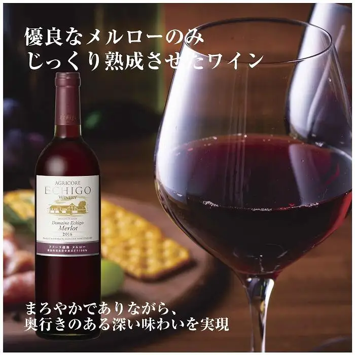 ドメーヌ・越後メルロー  赤 750ml アグリコア  越後ワイナリー  南魚沼市産メルロー 辛口 ミディアムボディ アルコール度数 12% 国産ワイン 魚沼ワイン わいん 送料無料 新潟県 南魚沼市