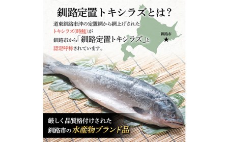 船上活じめ 釧路 定置 トキシラズ 1本 ふるさと納税 鮭 サケ 魚