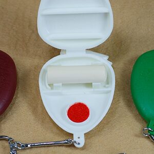 本象牙ミニ印鑑　10.5mm丸35mm丈　プラスチックケース入り [5839-1918]