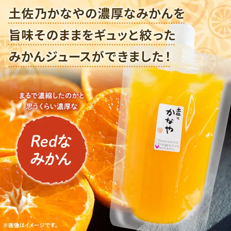 土佐乃かなやのみかんジュース Redなみかん 合計48本 - 柑橘 ミカン 果物 フルーツ 濃厚 果汁 100％ ストレート 飲料 合同会社Benifare 高知県 香南市 be-0034