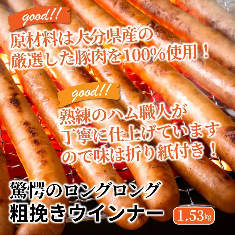 驚愕のロングロング粗挽きウインナー1.53kg _1194R
