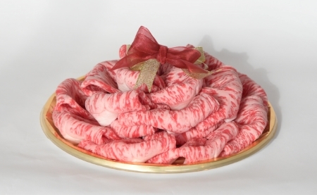 【肉ケーキ】宮崎牛ロース・デコレーションケーキ（宮崎牛 国産 牛肉 ロース すき焼き スライス サプライズ プレゼント ふるさと納税 送料無料） 和牛スライス 牛肉スライス スライス スライス スライス スライス