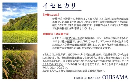令和7年産　イセヒカリ　10kg（5kg×2）　玄米〈栽培期間中農薬不使用　あいがも農法米〉