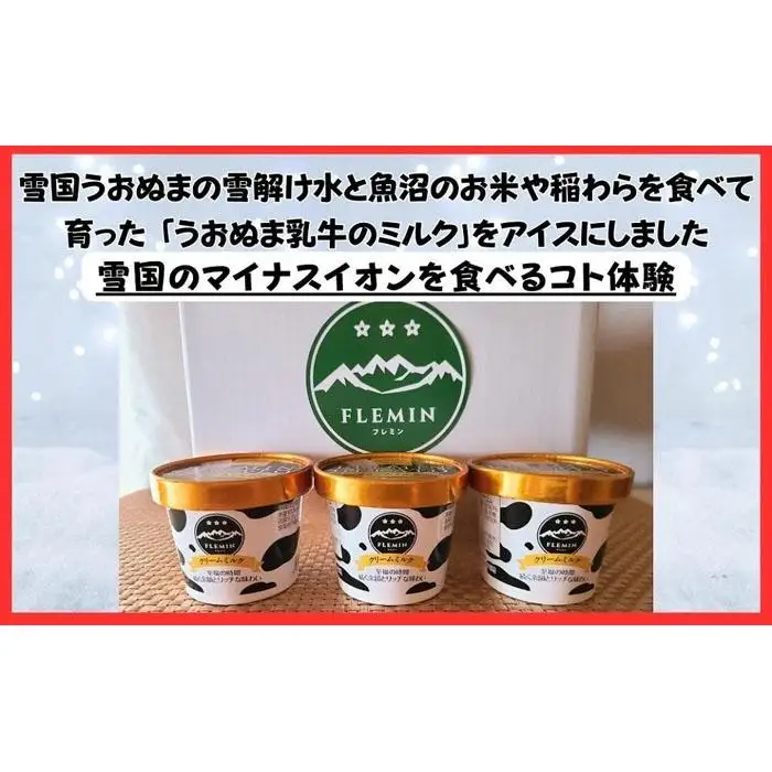 世界大会受賞商品|フレミンジェラート　カップアイス　クリームミルク味　3個  | ジェラート