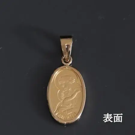 K24純金マリア1gペンダントヘッド【オーバル】_純金 純金製 人気の純金 定番の純金 山梨市 純金 24K 24K製 人気の24K 定番24K 山梨市 24K 24金 24金製 人気の24金 定番の24金 山梨市 24金 _【配送不可地域：沖縄県】【1475243】
