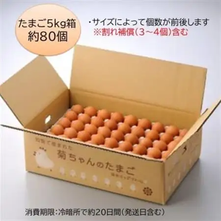 菊ちゃんのたまご5kg箱【配送不可地域：離島】【1185768】