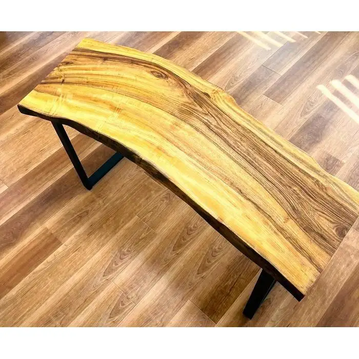 くすのき　ウッドテーブル（幅：約150cm、奥行：約45cm、高さ：約76cm）日本製　国産　天然木　一枚板