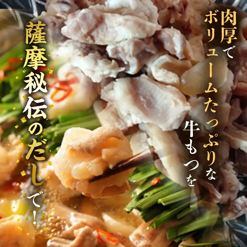 焼肉薩摩 特製もつ鍋(5～6人前)_肉 もつ鍋 牛肉 鍋 鍋セット  惣菜・加工品 肉 鍋 なべ ナベ_【配送不可地域：離島】【1037064】