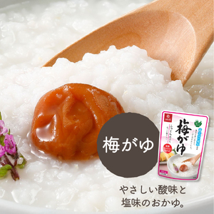 【3か月定期便】梅がゆ　24食 保存 防災 備蓄 防災グッズ ストック