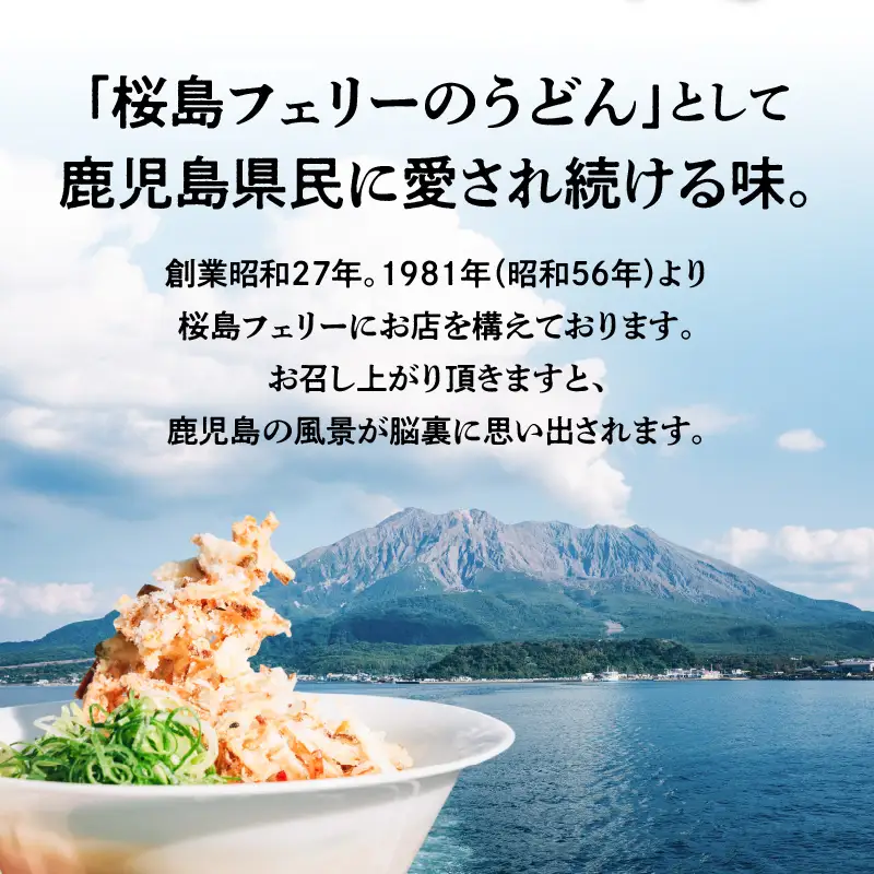 桜島フェリー名物 てんこ盛り ごぼ天うどん 6食セット K244-001_02 うどん 冷凍うどん ごぼ天うどん 天ぷら