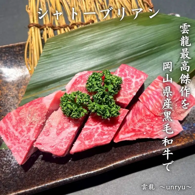 黒毛和牛 岡山県産 シャトーブリアン 6枚(合計約850g)   岡山県産 黒毛和牛
