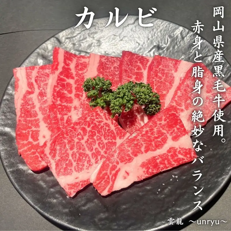 定期便 3ヶ月 人気 焼肉 セット 各回合計約1,030g カルビ ハラミ 牛タン【雲龍焼肉たれ付】 岡山県産 牛肉