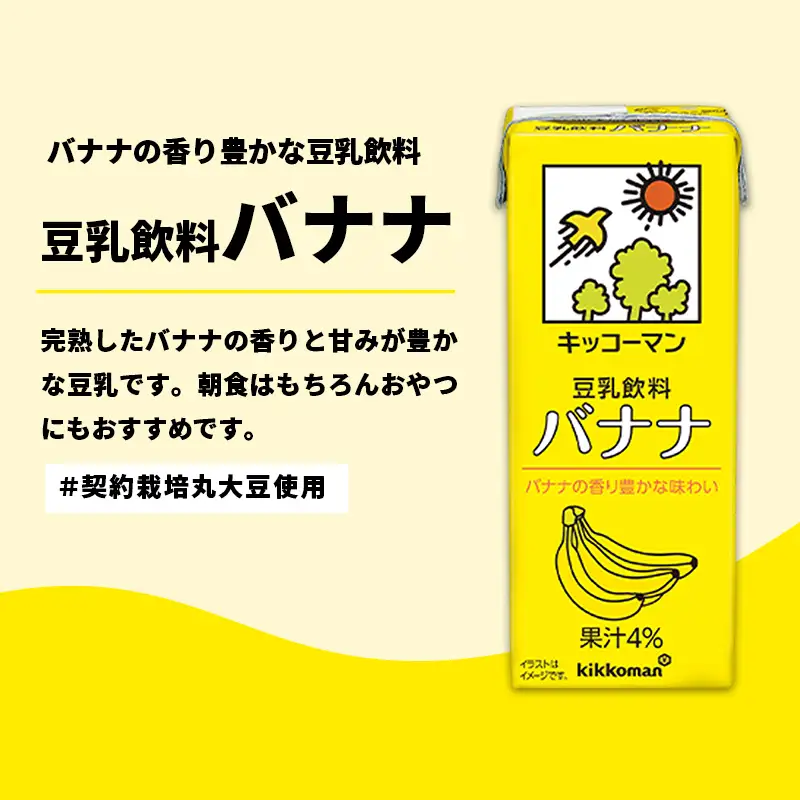豆乳 豆乳飲料 バナナ 1000ml×18本 【定期便3回】 キッコーマン 【価格改定XA】
