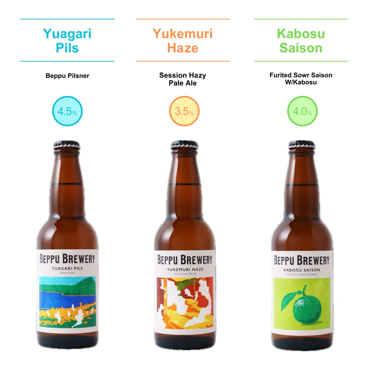 別府市唯一の直送クラフトビール別府ブルワリー3種12本飲み比べギフトセット_B171-005