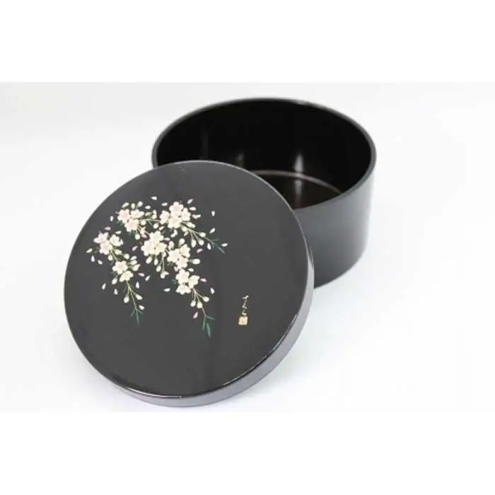 紀州漆器　ボンボニエール　黒　桜さくら【NT8】
