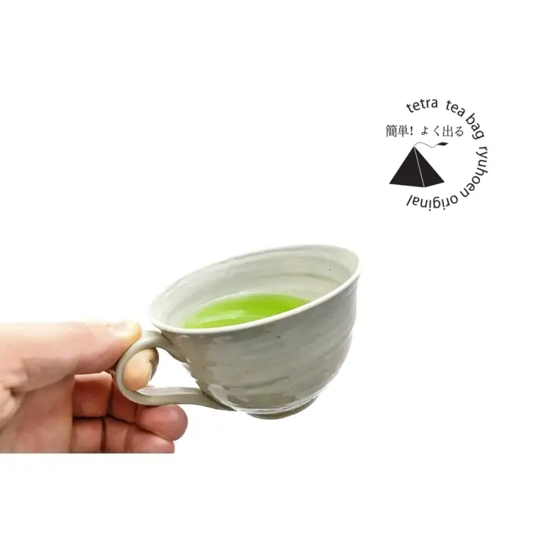 日本茶鑑定士監修のティーカップ白と玉露ティーバッグ（28P×2缶）〈お茶 茶 煎茶 緑茶 茶葉 玉露 ティーカップ ティーバッグ ティーパック 飲料 加工食品 ハンドメイド 日本茶鑑定士〉 