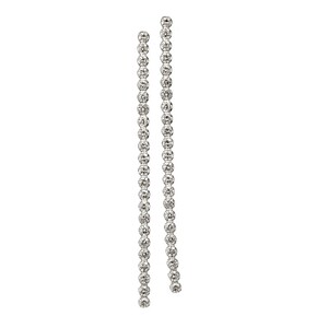 [MADE IN KOFU] PT900 シルキータッチテニスチェーン［シングル］ピアス 1.0ct TI-1142