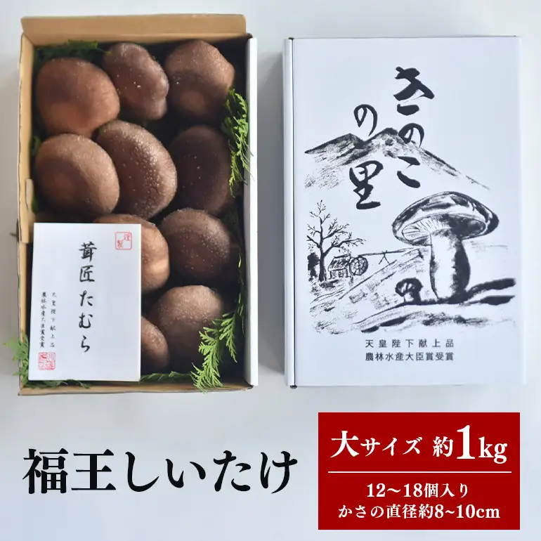 【先行販売/2026年10月末以降発送】福王しいたけ 大サイズ 約1kg IA-003