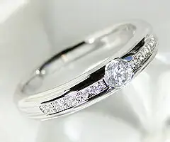 指輪 天然 ダイヤモンド 0.26ct SIクラス【pt950】r-104（KRP）N78-1410