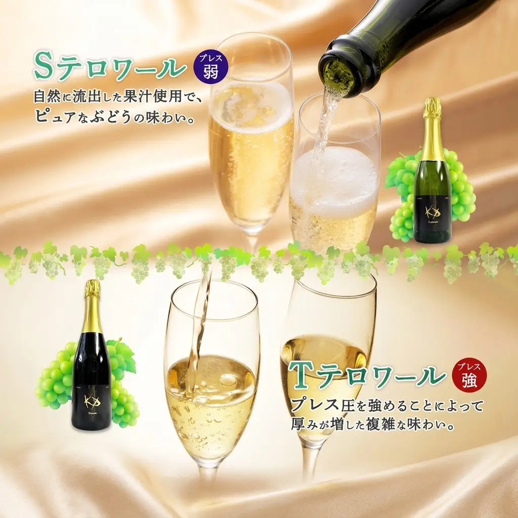 スパークリングワイン T・Sテロワール 飲み比べ スパークリングワイン【750ml各1本】
