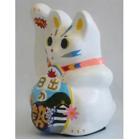 開運!招き猫ひーにゃん(日の出1)AN07_猫雑貨 置物 猫グッズ ハンドメイド  開運  猫  まねき猫  招福  インテリア  お土産  ネコ_【1481621】