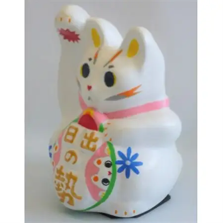 開運!招き猫ひーにゃん(花2)AN11_猫雑貨 置物 猫グッズ ハンドメイド  開運  猫  まねき猫  招福  インテリア  お土産  ネコ_【1481625】
