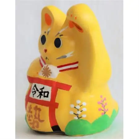 開運!招き猫ひーにゃん(令和1)左手ver AN16_猫雑貨 置物 猫グッズ ハンドメイド  開運  猫  まねき猫  招福  インテリア  お土産  ネコ_【1481630】