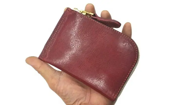 革工房Manly L型ショートウォレット ワインレッド ファッション ファッション小物 財布 