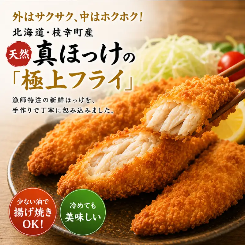 真ほっけフライ 天然 惣菜 オホーツク枝幸産 真ほっけフライ【20枚】
