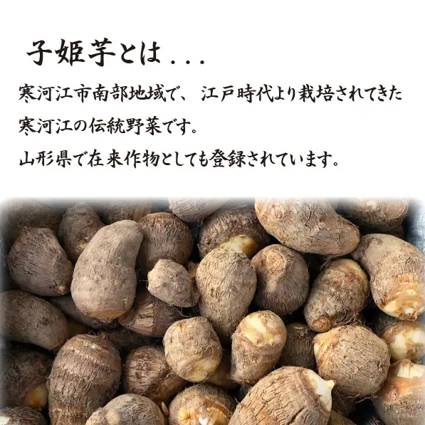 令和8年産 伝統野菜 里芋「子姫芋」3kg（500g×6袋）土付 山形県産 【2026年10月下旬頃から2027年1月頃発送予定】　012-B-BK004