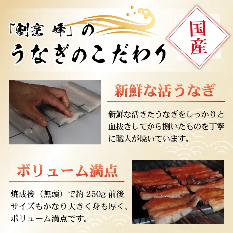 うなぎ蒲焼 国産 450g うなぎ