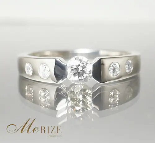 指輪 天然 ダイヤモンド 0.30ct SIクラス Florianeフロリアーヌ【pt950】r-139（KRP）N33-1411