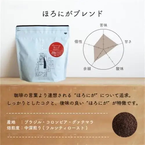 コーヒー豆　自家焙煎　ほろにがブレンド 1kg(200g×5袋)【豆のまま】【1502857】