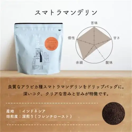 コーヒー豆　自家焙煎　スマトラマンデリン 1kg(200g×5袋)【豆のまま】【1502861】