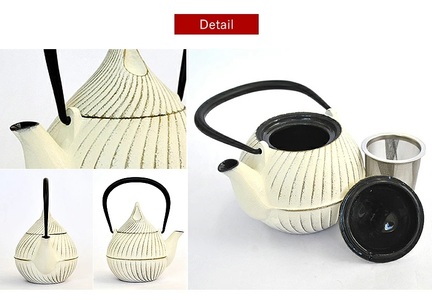 ティーポット 蕾 0.4L プレミアムアイボリー 南部鉄器 急須 茶道具 伝統工芸品 工芸品 壱鋳堂 日本製 鉄器 鉄分 雑貨 日用品 装飾品 置物 おしゃれ 和モダン ギフト 贈り物 プレゼント お祝い 贈答用 お茶 ティータイム 紅茶 緑茶 白 盛岡名産 手作り 岩手県 盛岡市 東北 岩手 盛岡 株式会社壱鋳堂