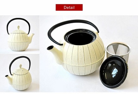ティーポット 胡桃 0.7L プレミアムアイボリー 南部鉄器 急須 茶道具 伝統工芸品 工芸品 壱鋳堂 日本製 鉄器 雑貨 日用品 装飾品 置物 おしゃれ 和モダン ギフト 贈り物 岩手県 盛岡市 東北 岩手 盛岡 株式会社壱鋳堂