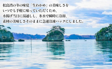松島湾産 湯通し 冷凍 わかめ 一口カット 500g×2個　【04203-0705】