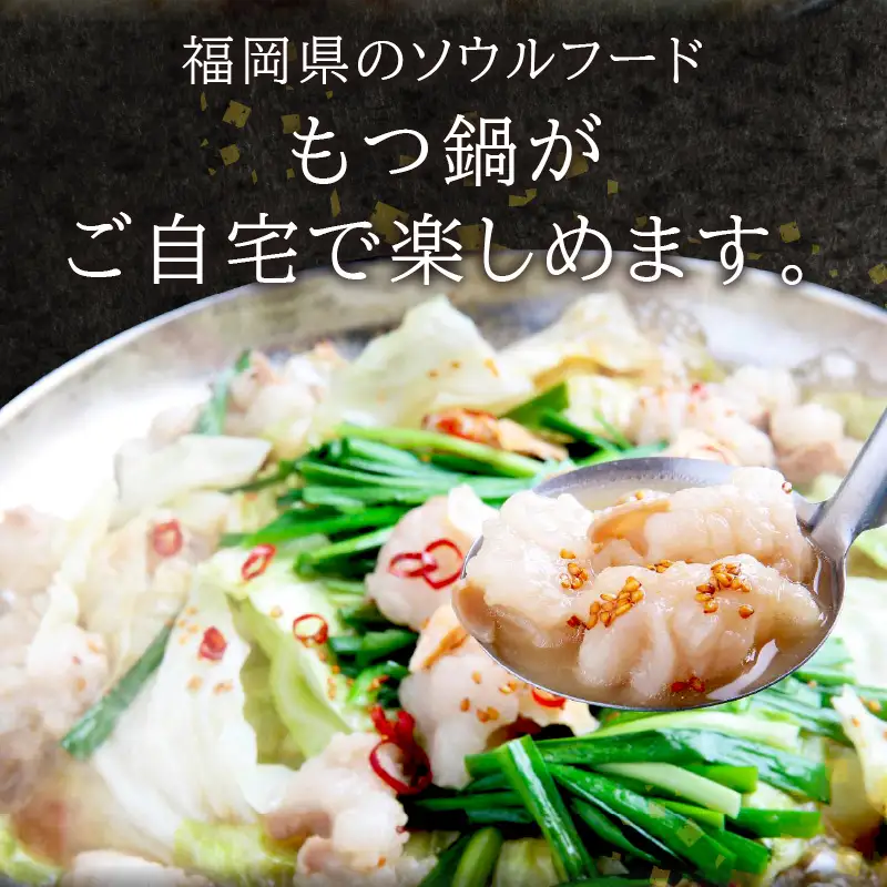 九州産黒毛和牛もつ鍋（醤油）2人前【B3-078】