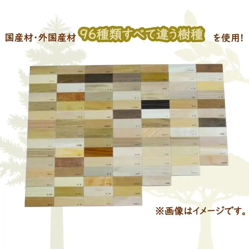 96種の 無塗装 樹種 積み木 つみき