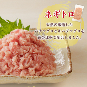 天然ネギトロ＆サーモンたたき 2種盛り（80g×10パック） (a10-1053)