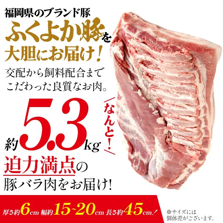 豚肉 バラブロック 約5.3kg 豚肉